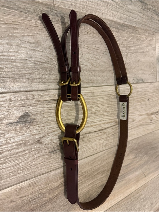 Orvis Accessories - Orvis Equestrian Tri Strap Leather Ring Harness Belt - Brown with Brass Hardware